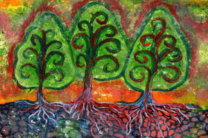 Three Tree Sisters  Painting