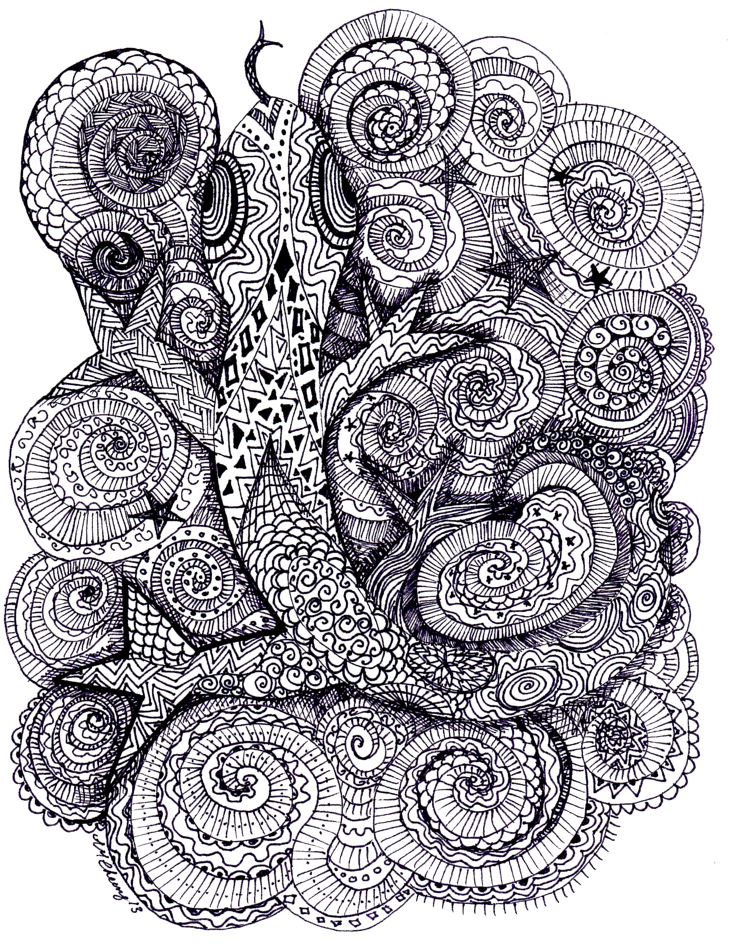 Zen Doodle Lizard by Ann-Marie Cheung