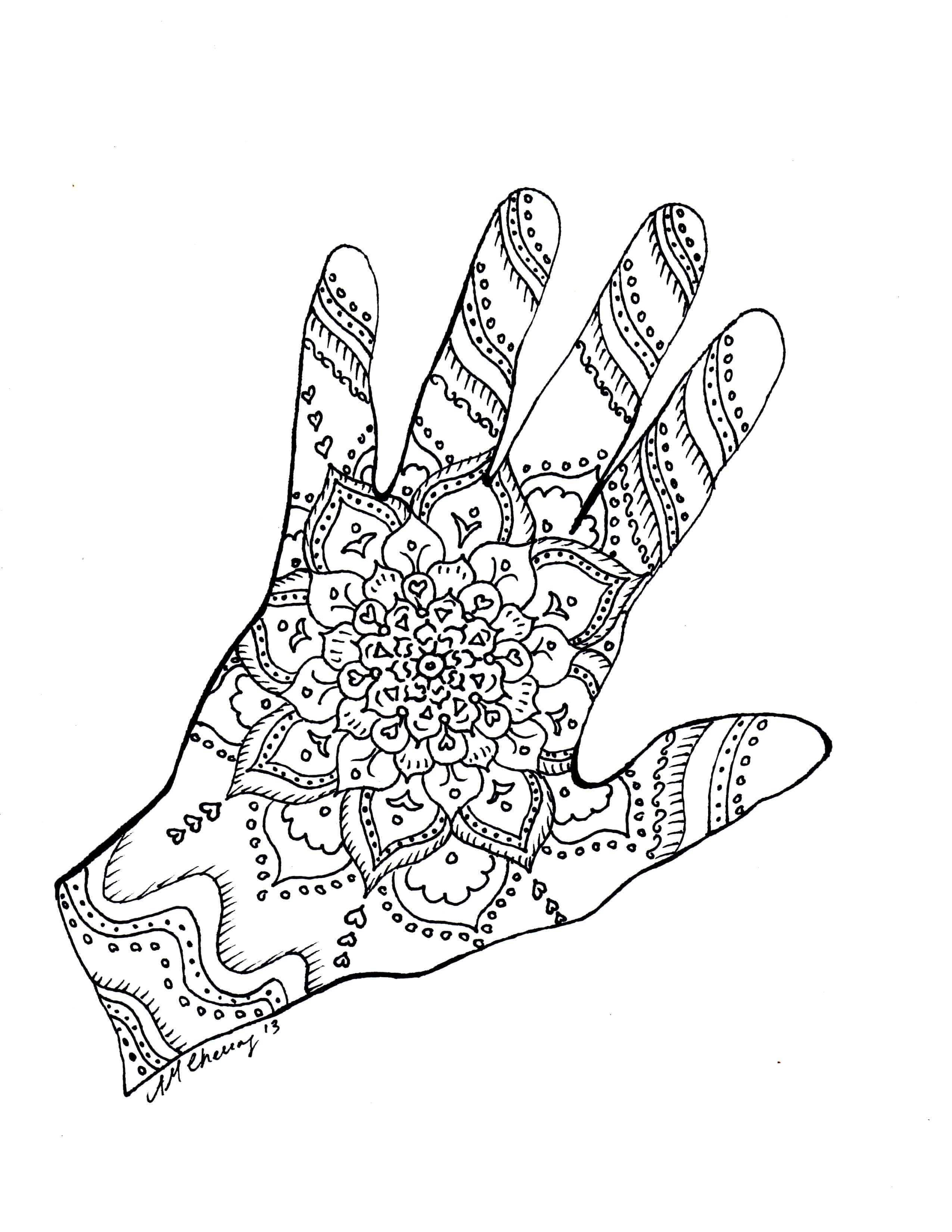 Zen Doodle Hand