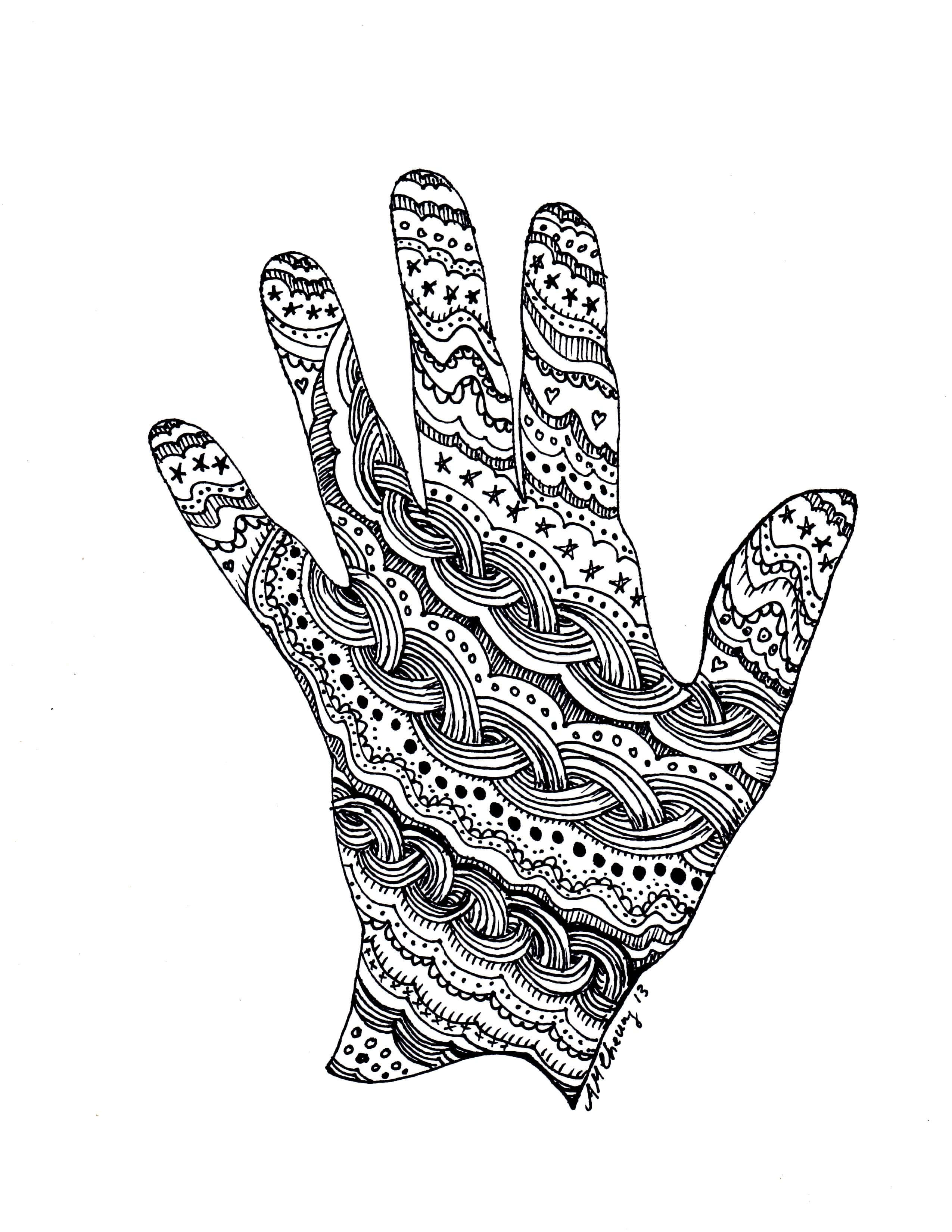 Zen Doodle Hand