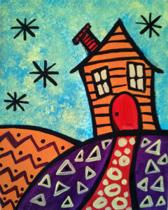 Happy House Doodle Painting