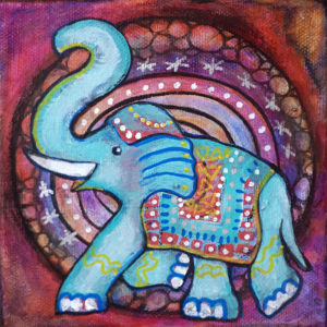 Happy Elephant (Original Painting)