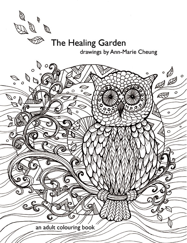 The Healing Garden colouring book by Ann-Marie Cheung